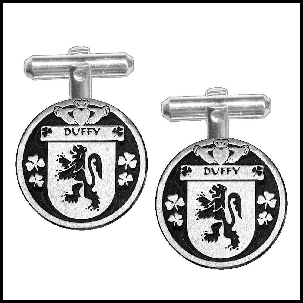 Duffy Irish Coat of Arms Disk Cufflinks