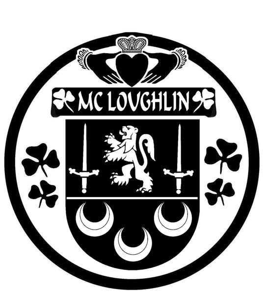 McLoughlin Irish Coat Of Arms Disk Cufflink