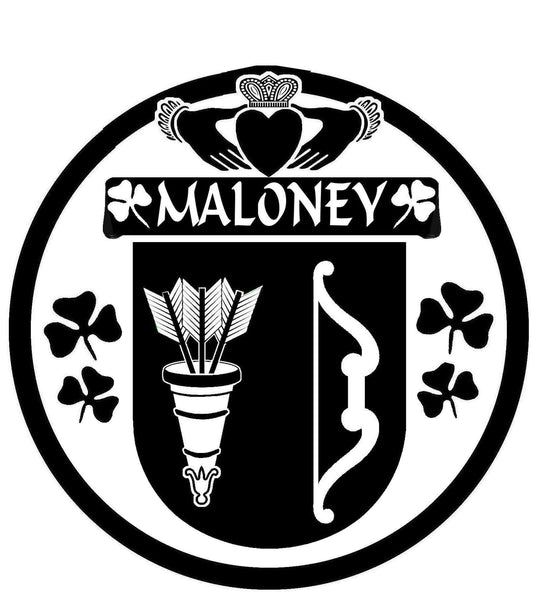 Maloney Irish Coat Of Arms Disk Cufflink