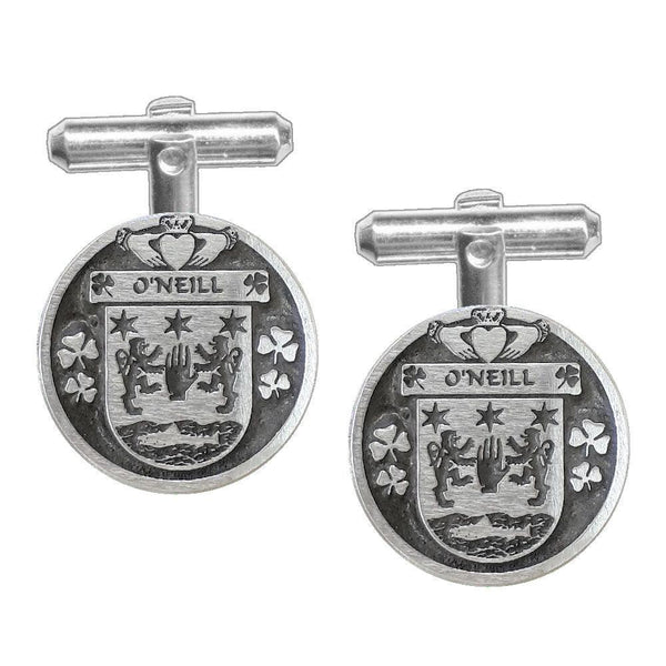O'Neill Irish Coat of Arms Disk Cufflinks