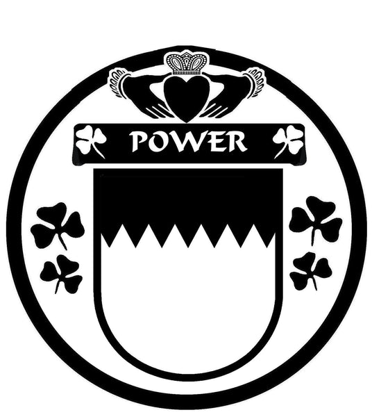 Power Irish Coat of Arms Disk Cufflinks