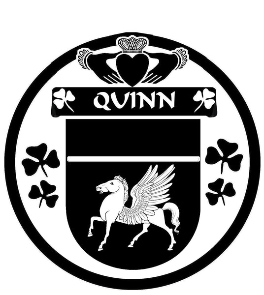 Quinn Irish Coat Of Arms Disk Cufflink