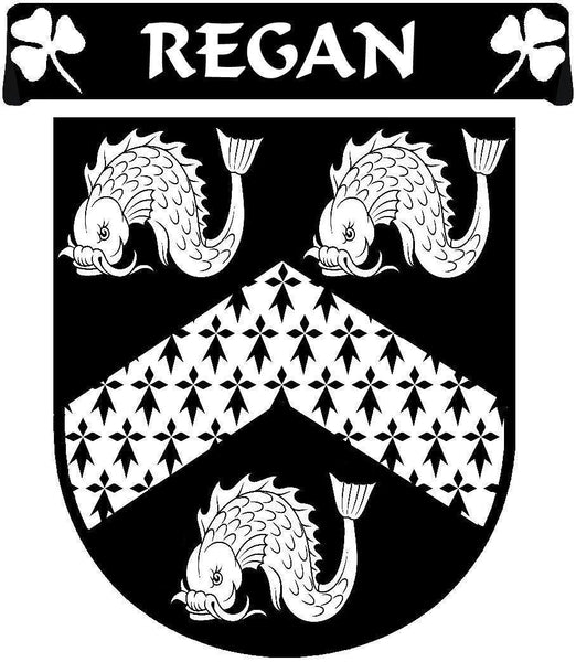 Regan Irish Coat of Arms Disk Cufflinks