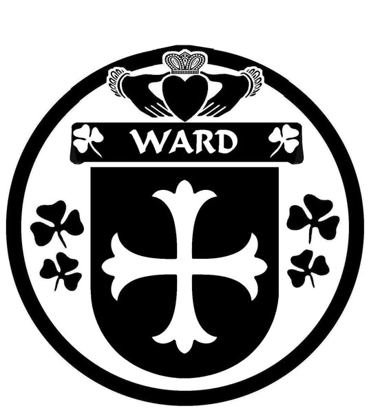 Ward Irish Coat Of Arms Disk Cufflink