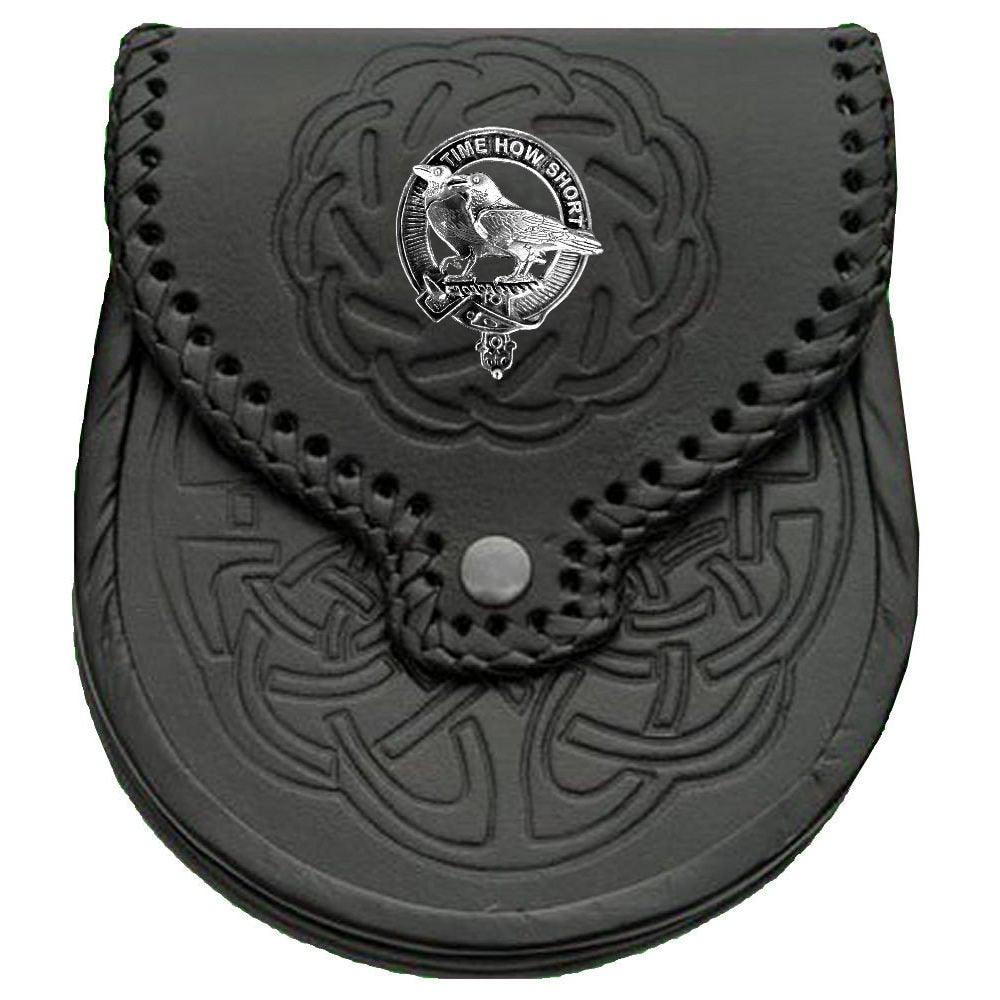 Akins Scottish Clan Badge Sporran, Leather
