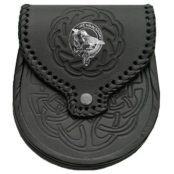 Akins Scottish Clan Badge Sporran, Leather