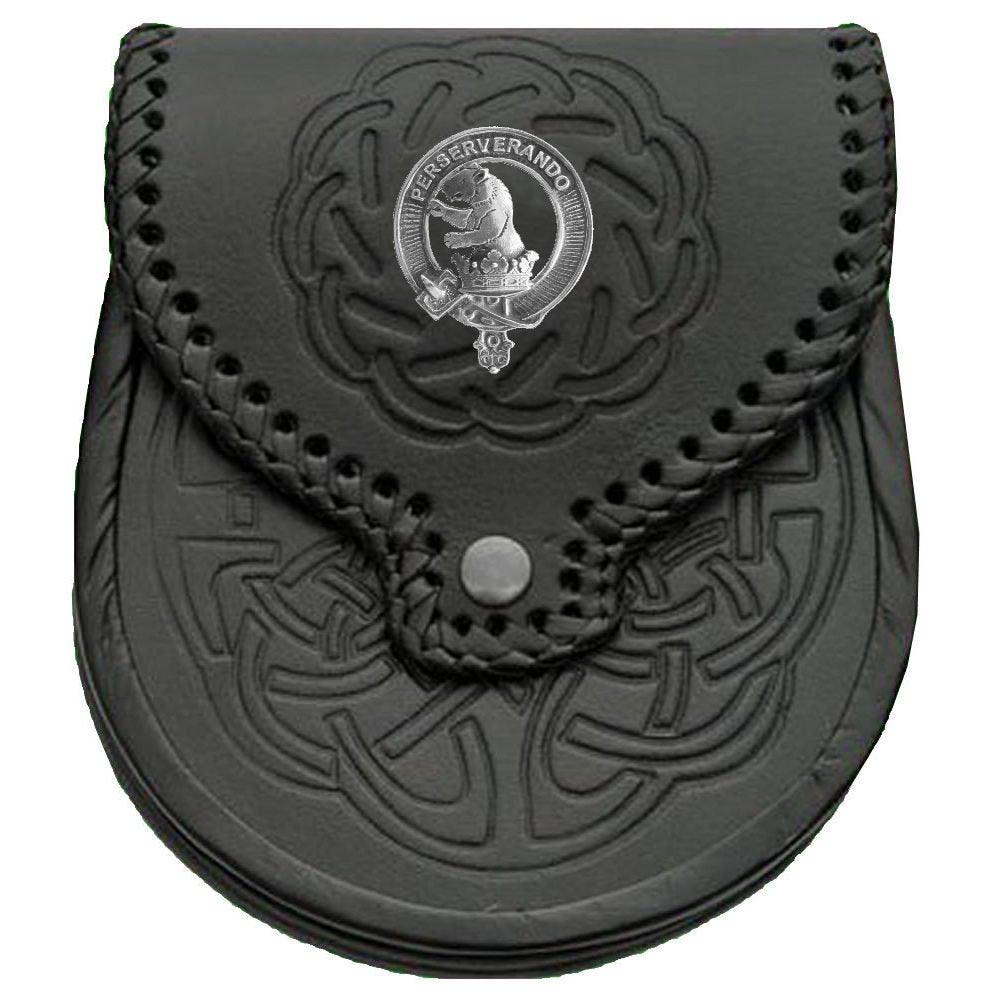 Beveridge Scottish Clan Badge Sporran, Leather