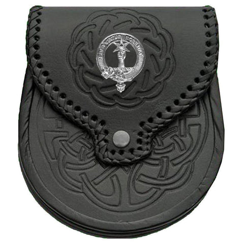 Henderson Scottish Clan Badge Sporran, Leather