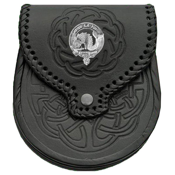 Kennedy Scottish Clan Badge Sporran, Leather