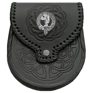 MacIntosh Scottish Clan Badge Sporran, Leather