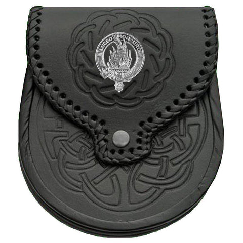 MacKenzie Scottish Clan Badge Sporran, Leather