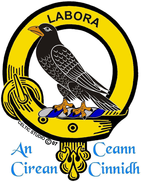 MacKie Scottish Clan Badge Sporran, Leather