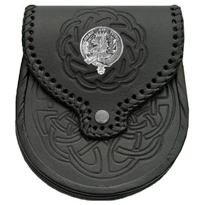 MacLaren Scottish Clan Badge Sporran, Leather
