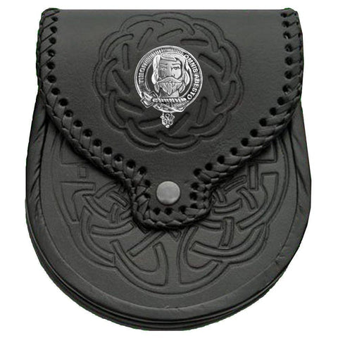 MacNab Scottish Clan Badge Sporran, Leather