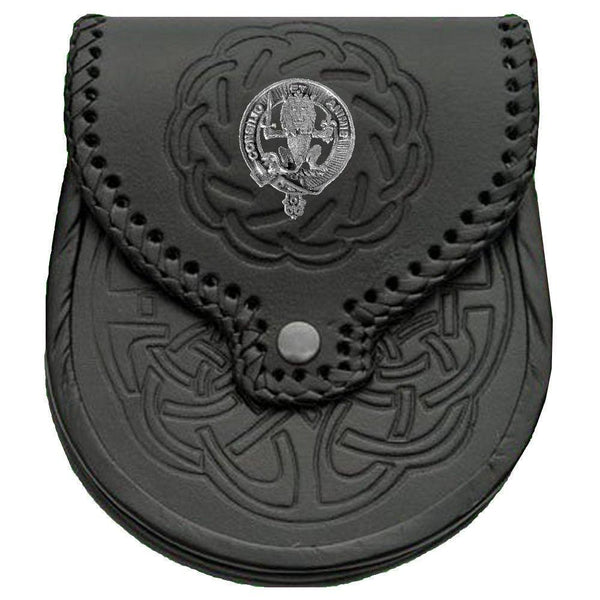 Maitland Scottish Clan Badge Sporran, Leather