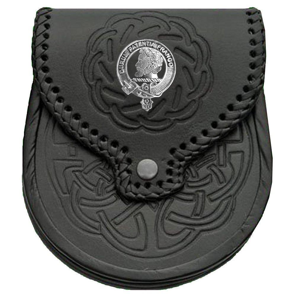 Muir Scottish Clan Badge Sporran, Leather