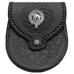 Nisbet Scottish Clan Badge Sporran, Leather