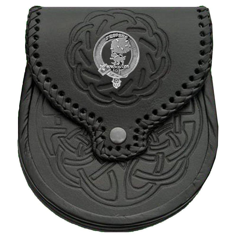 Swinton Scottish Clan Badge Sporran, Leather