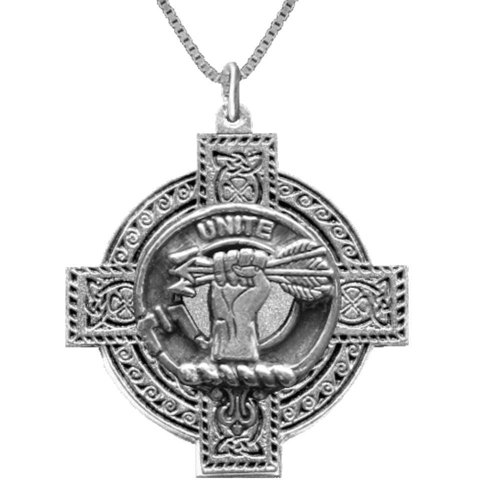 Brodie Clan Crest Celtic Cross Pendant Scottish ~ CLP04
