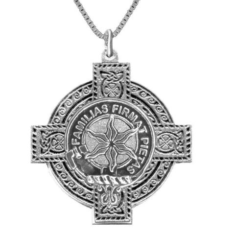 Wardlaw Clan Crest Celtic Cross Pendant Scottish ~ CLP04