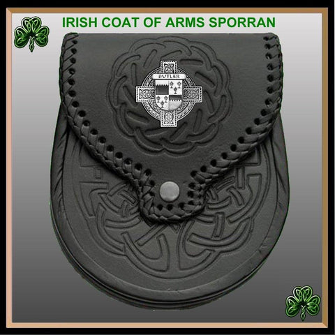 Sporran, Irish Coat of Arms, Genuine Leather