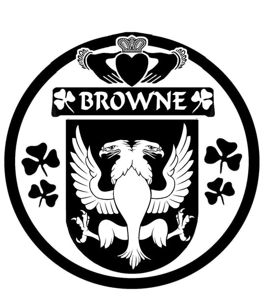 Browne Irish Coat Of Arms Disk Sgian Dubh