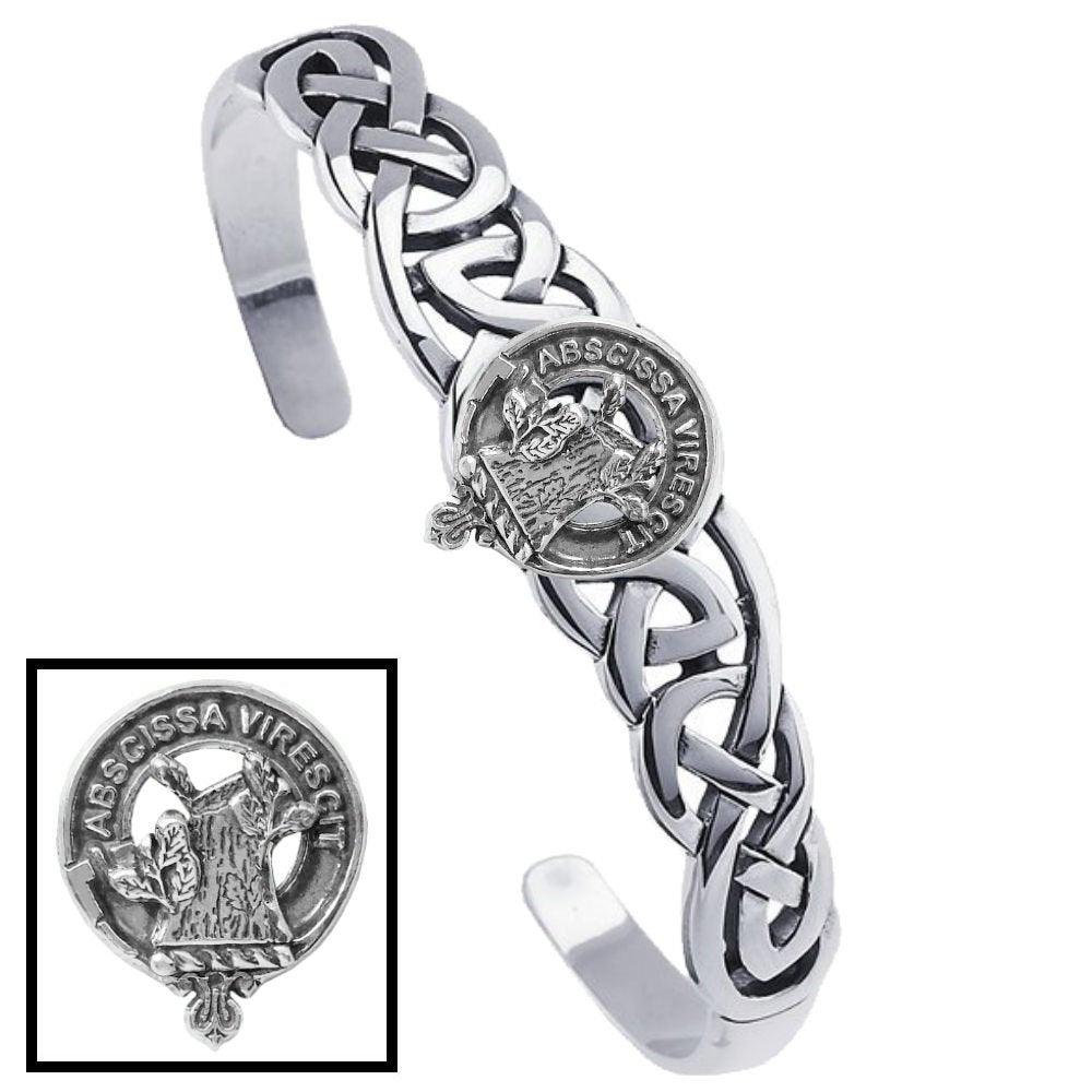 Bisset Clan Crest Celtic Cuff Bracelet