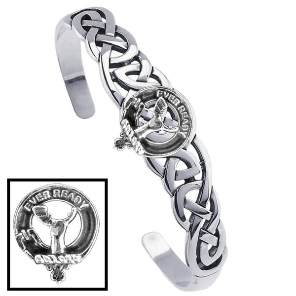Burns Clan Crest Celtic Cuff Bracelet
