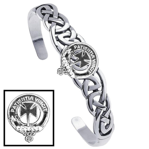 Cheyne Clan Crest Celtic Cuff Bracelet