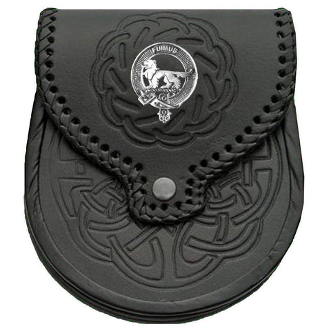 Bruce Scottish Clan Badge Sporran, Leather