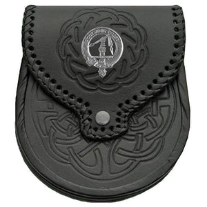 Carmichael Scottish Clan Badge Sporran, Leather