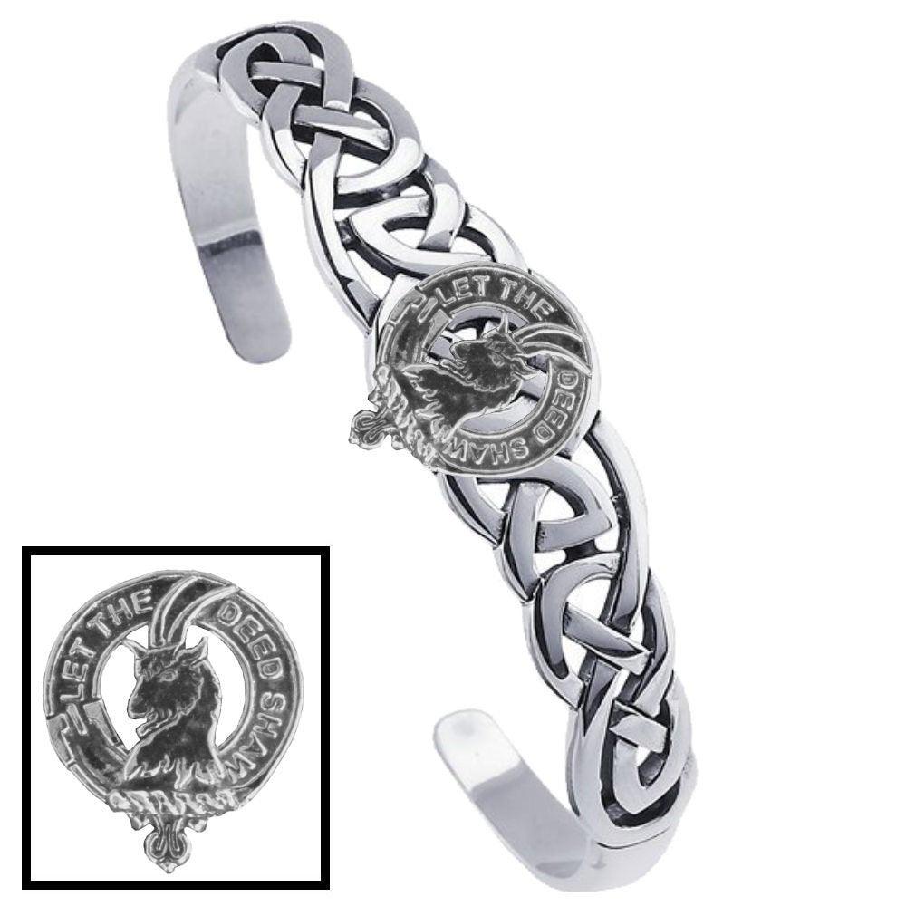 Fleming Clan Crest Celtic Cuff Bracelet