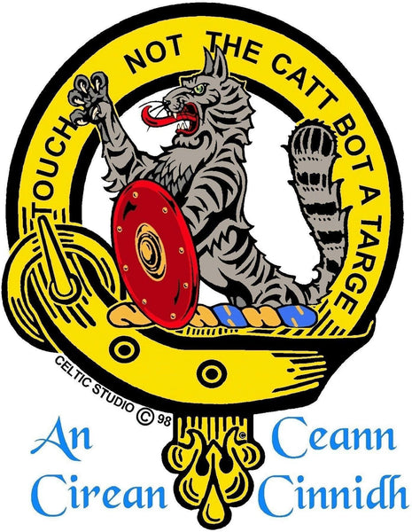 MacBain Clan Crest Celtic Cuff Bracelet