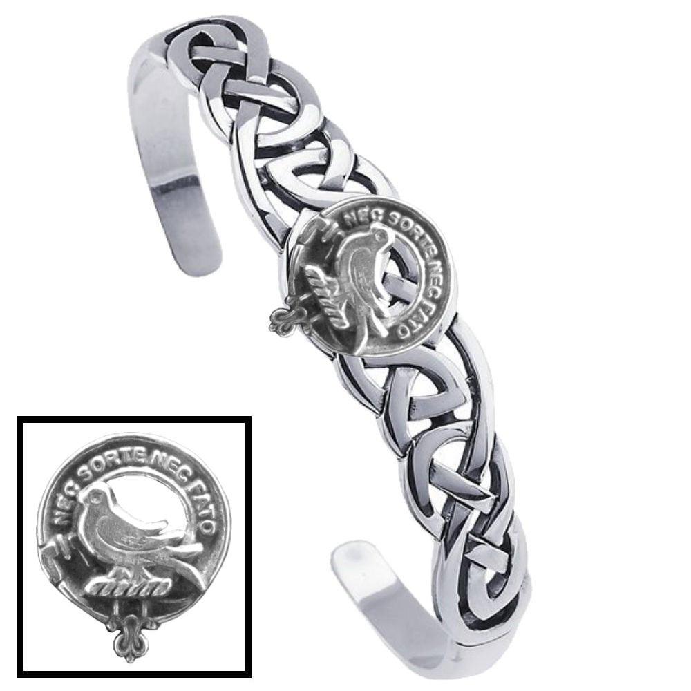 Rutherford Clan Crest Celtic Cuff Bracelet