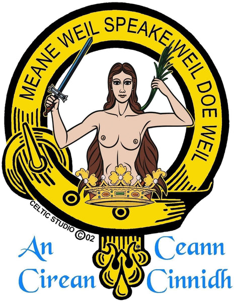 Urquhart Clan Crest Celtic Cuff Bracelet