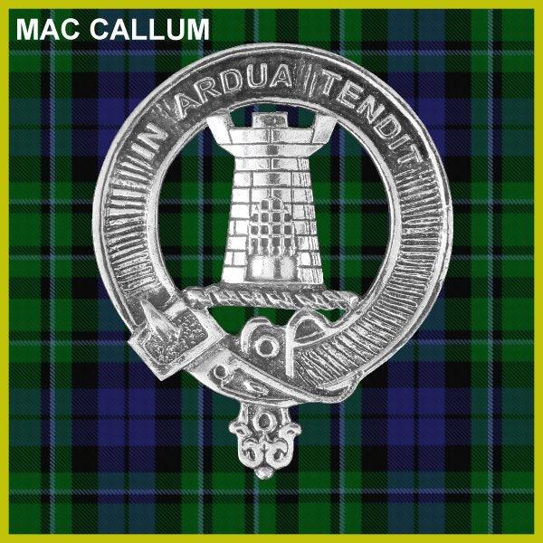 MacCallum Clan Crest Interlace Kilt Belt Buckle