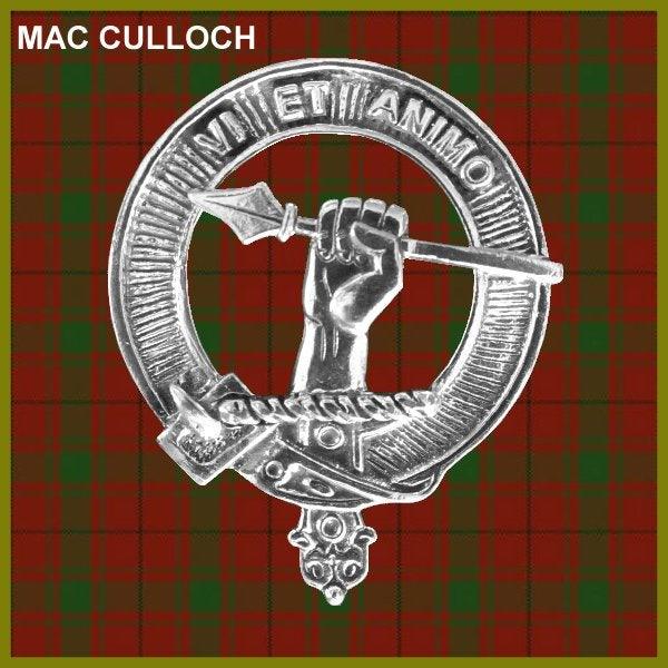 MacCulloch Clan Crest Interlace Kilt Belt Buckle