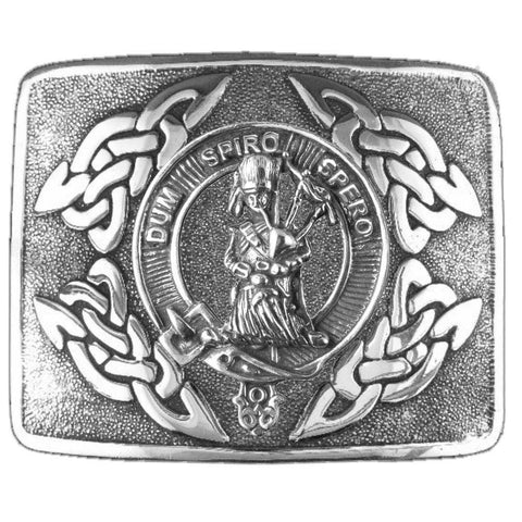 MacLennan Clan Crest Interlace Kilt Belt Buckle