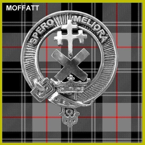 Moffat Clan Crest Interlace Kilt Buckle, hot Scottish Badge