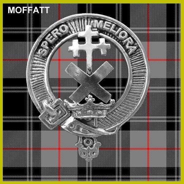 Moffat Clan Crest Interlace Kilt Belt Buckle