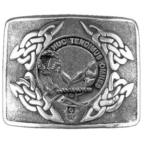 Paterson Clan Crest Interlace Kilt Belt Buckle