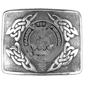 Seton Clan Crest Interlace Kilt Buckle, Scottish Badge  