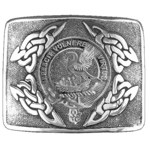 Stewart (Royal) Clan Crest Interlace Kilt Buckle, Scottish Badge
