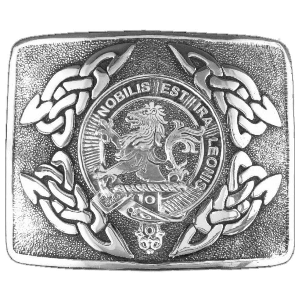 Stuart Clan Crest Interlace Kilt Belt Buckle