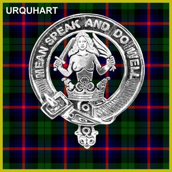 Urquhart Clan Crest Interlace Kilt Buckle, Scottish Badge  