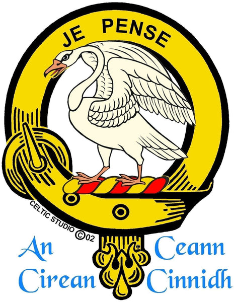 Wemyss Clan Crest Interlace Kilt Buckle, Scottish Badge  
