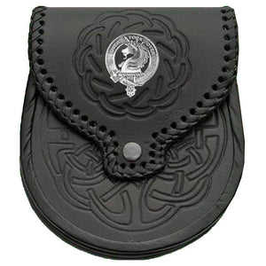 Cunningham Scottish Clan Badge Sporran, Leather