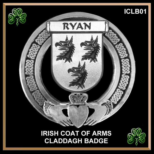 Ryan Irish Coat of Arms Regular Buckle ~ All Irish Names