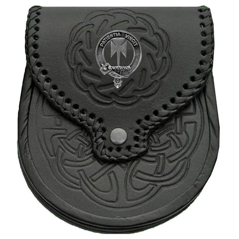 Cheyne Scottish Clan Badge Sporran, Leather
