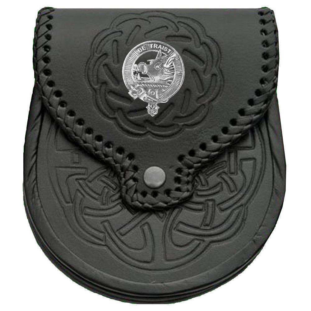 Innes Scottish Clan Badge Sporran, Leather
